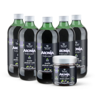 Paket 6 x aronija sok & 1 x ekstra džem