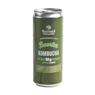 Kombucha Sport Mg Power, Geschmack Apfel & Zitrone, Flasche.