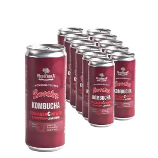 Kombucha Collagen C Power, Geschmack Cranberry & Lavendel (11+1 gratis)